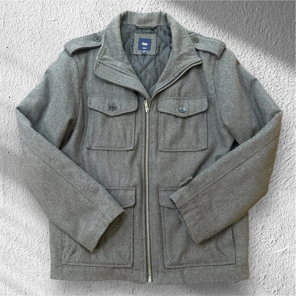 GAP Men's Dark Gray Military Jacket